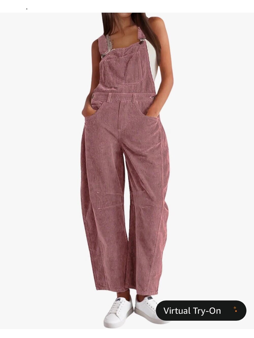 Pink corduroy overalls